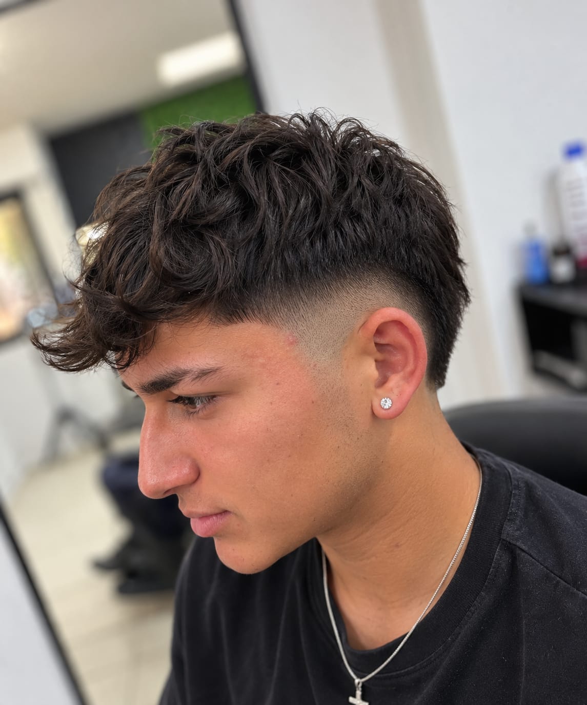 Corte texturizado con fade alto